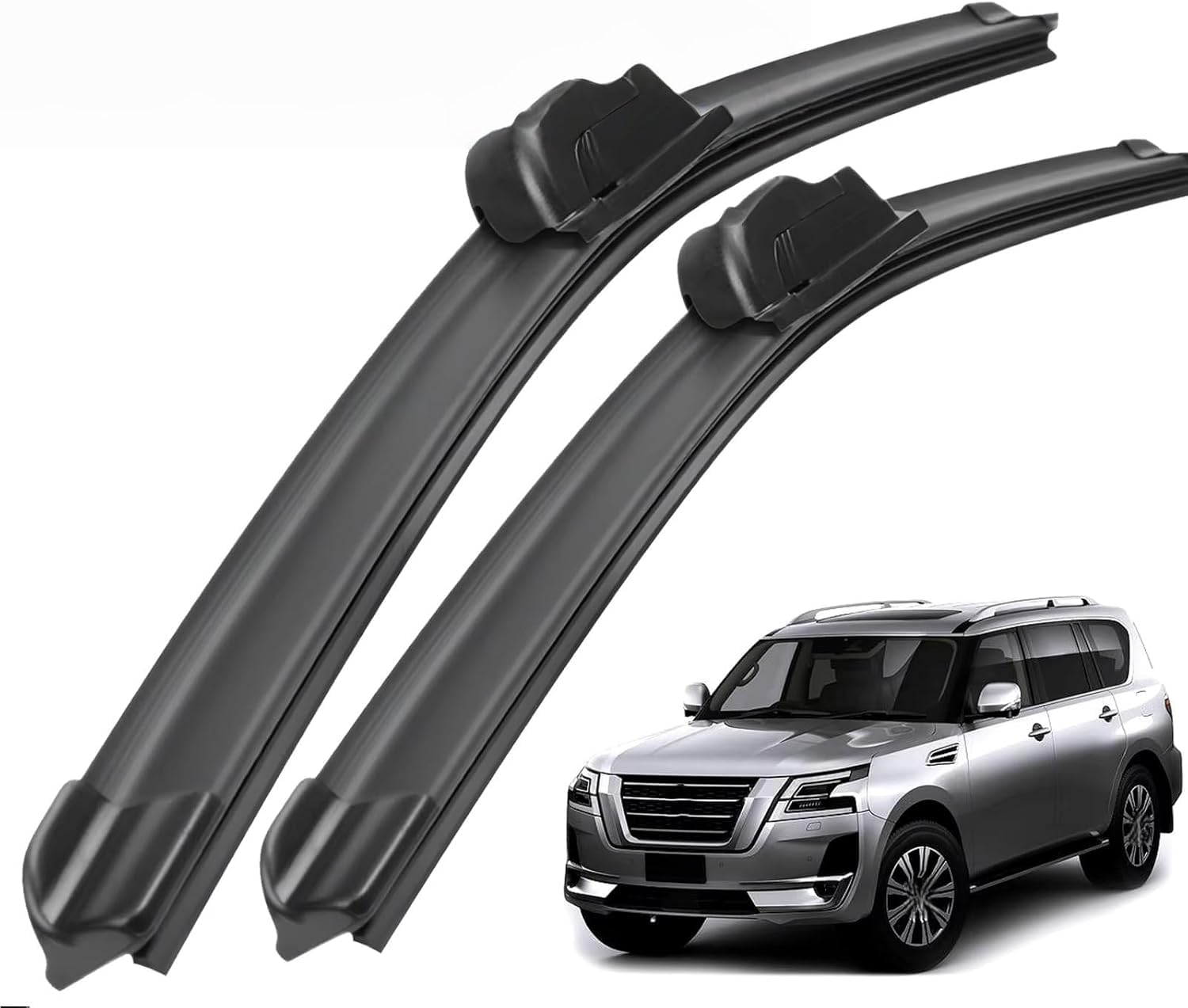 liufangfc Front Windscreen Beam Wipers for Nissan Murano MK2 Z51 2008-2014 26"+16", Set of 2 Replacement Blades with Pre-assembled Adapter, Only for Right-Hand Drive (UK)