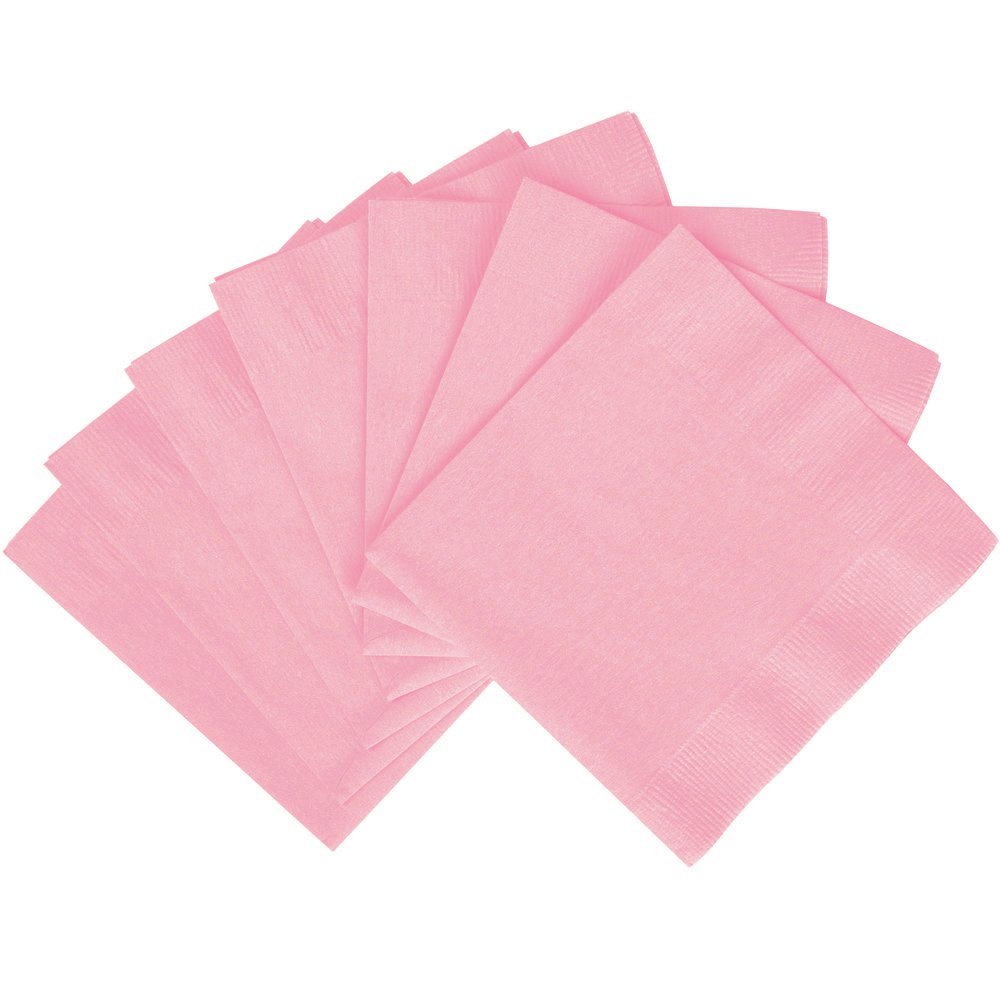 amscan Party Ready Jednorazowe 3-warstwowe serwetki obiadowe Zastawa stołowa, nowa różowa, papier, 20 cm x 20 cm, opakowanie 20 sztuk