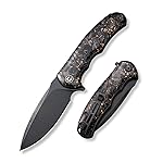 CIVIVI Folding Pocket Knife- Praxis Flipper Liner Lock Knife, 3.75 Black Stonewashed Blade, Reversible Clip for EDC Outdoor Use C803I