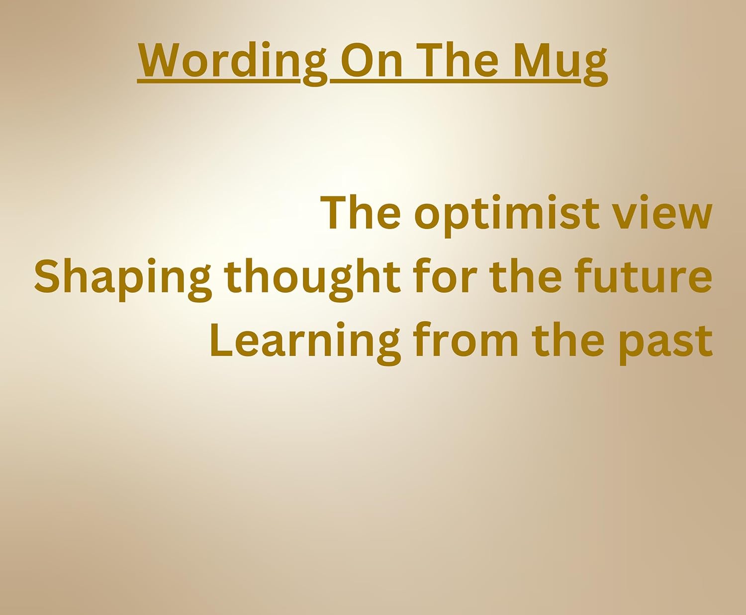 Inspirational Gold Accent Mug-Optimism-11oz and 15oz