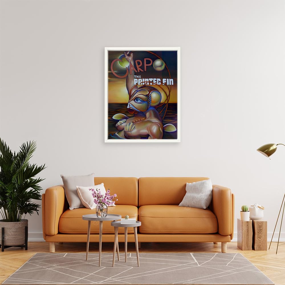 VERRE ART Printed Framed Canvas Painting for Home Decor Office Wall Studio Wall Living Room Decoration (22x34inch White Floater) - CARPO in The Painted