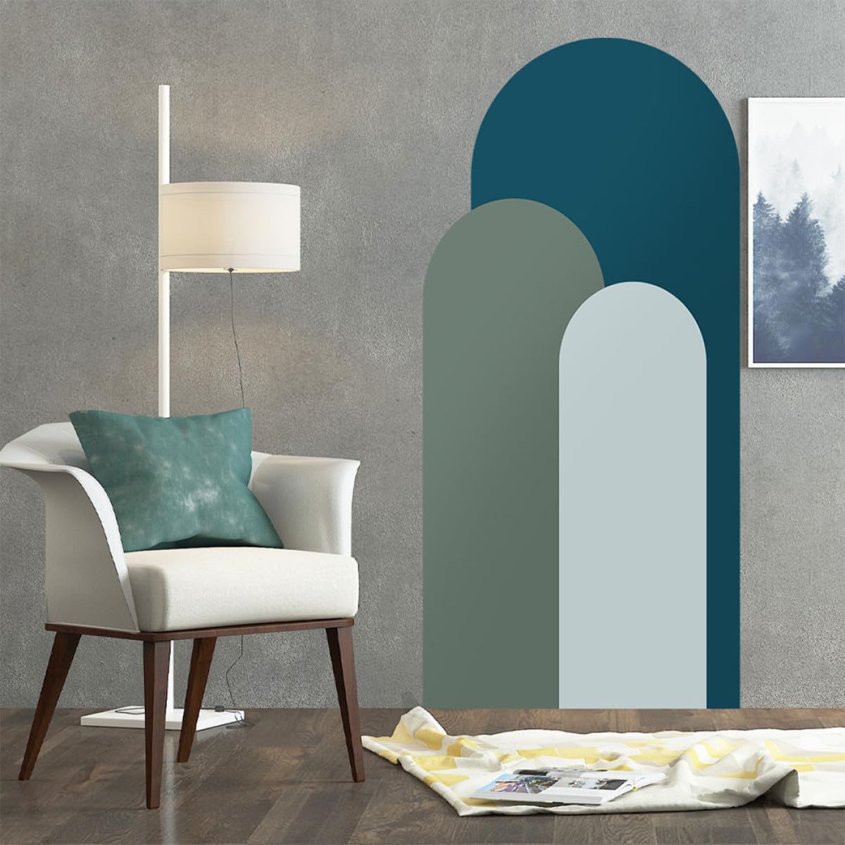 Alipis Adesivi Murali Decorativi Geometrici per Pareti Soggiorno e Cameretta Ragazzo Ragazza Adesivi Rimovibili per Decorazione Interna