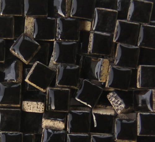 PINUO&KE 200 piezas 7.05oz formas cuadradas de 0.4 x 0.4in azulejos cuadrados de mosaico de cerámica para manualidades, piezas de vidrieras