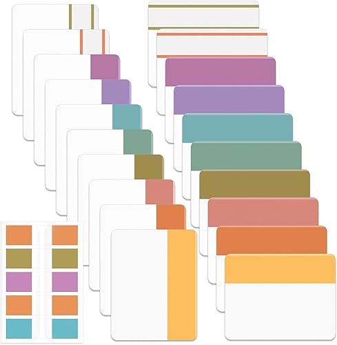 Mr. Pen - Pestañas adhesivas de índice, 500 unidades, 21 juegos, pestañas adhesivas coloridas para cuadernos, marcadores de página, pestañas de