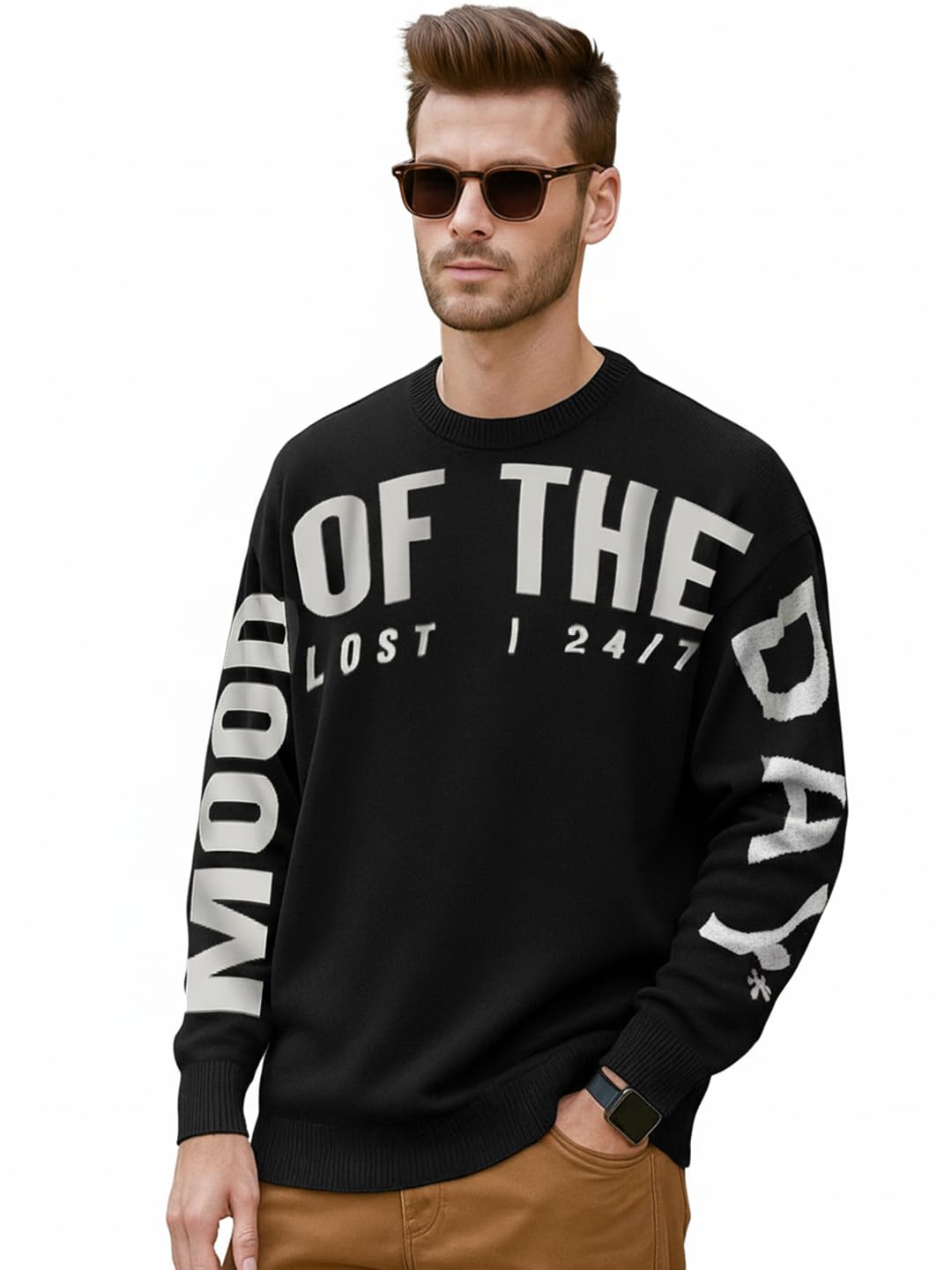 bewakoof Acrylic Men's Round Neck Sweater-picture-28