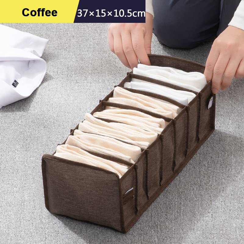 Valink Scatola portaoggetti con coperchio, 2022 con inserti per cassetti pieghevoli per armadi, cassetti, organizer con coperchio, sistema organizer per reggiseno, calzini, cravatta, piccoli accessori
