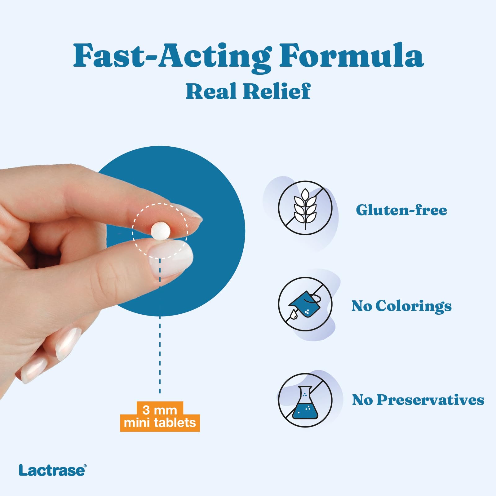 Lactrase Refill Pack – #1 Lactase Brand in German Pharmacies – Strong 6,000 FCC Lactase Units – 480 Fast-Acting Pills for Lactose Intolerance – Enjoy Dairy Again — Amazon image 3