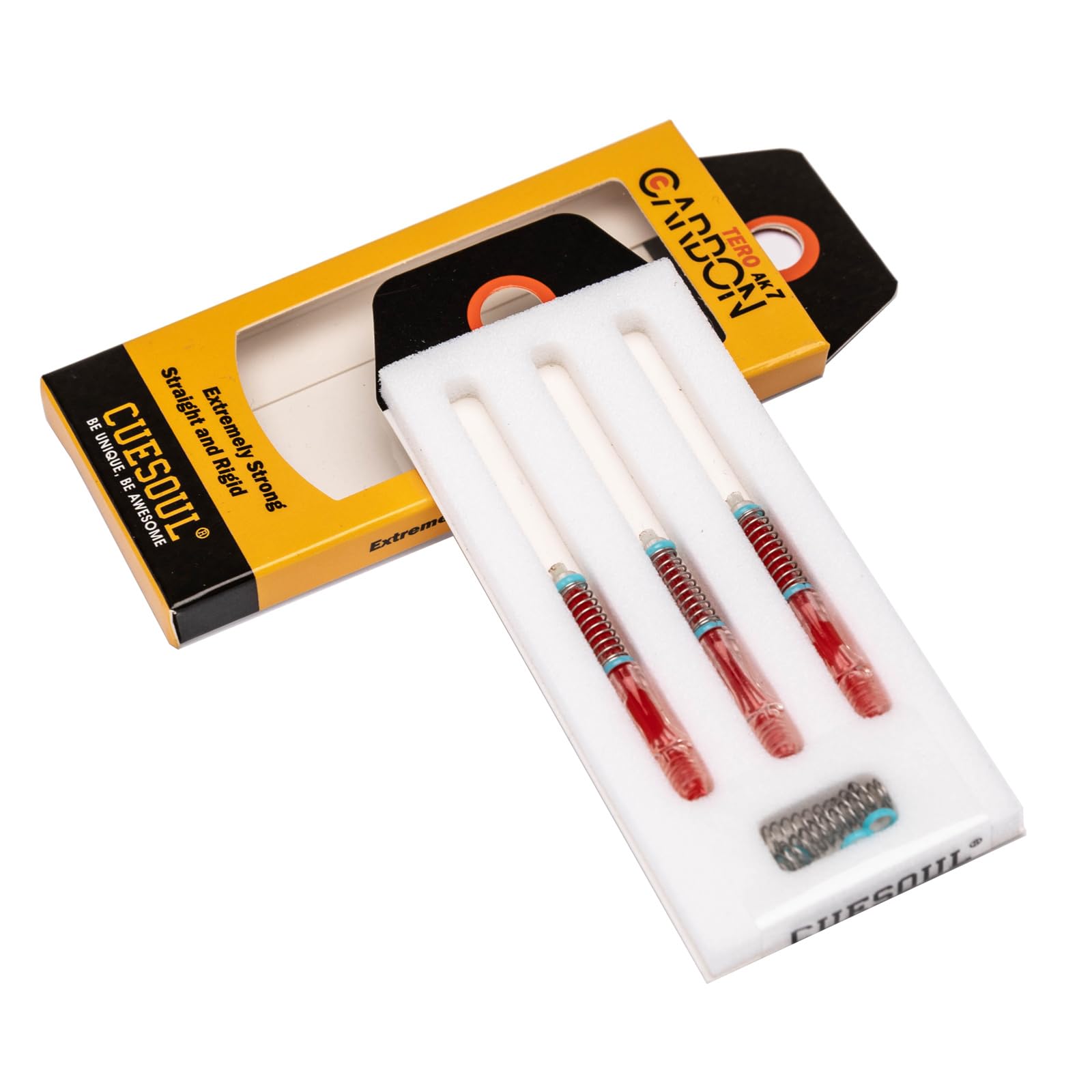 CUESOUL TERO AK7 Carbon Dart Shafts/Stem,Slim,Built-in Spring Telescopic,Set of 3 pcs