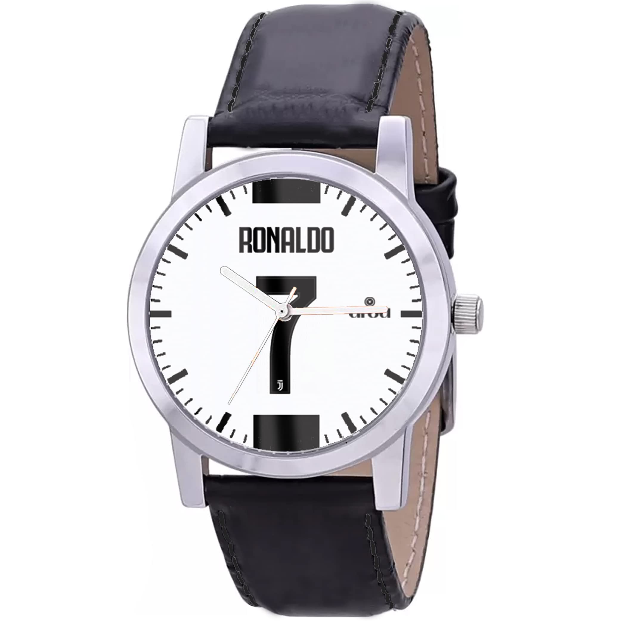 AROA Watch New Watch for Cristiano Ronaldo Model : 112 Black & White Jersey Steel Metal Type Analog Black Strap Watch White Dial for Men Stylish Watch for Boys (B0BZHSRPZ4) Amazon Price History, Amazon Price Tracker