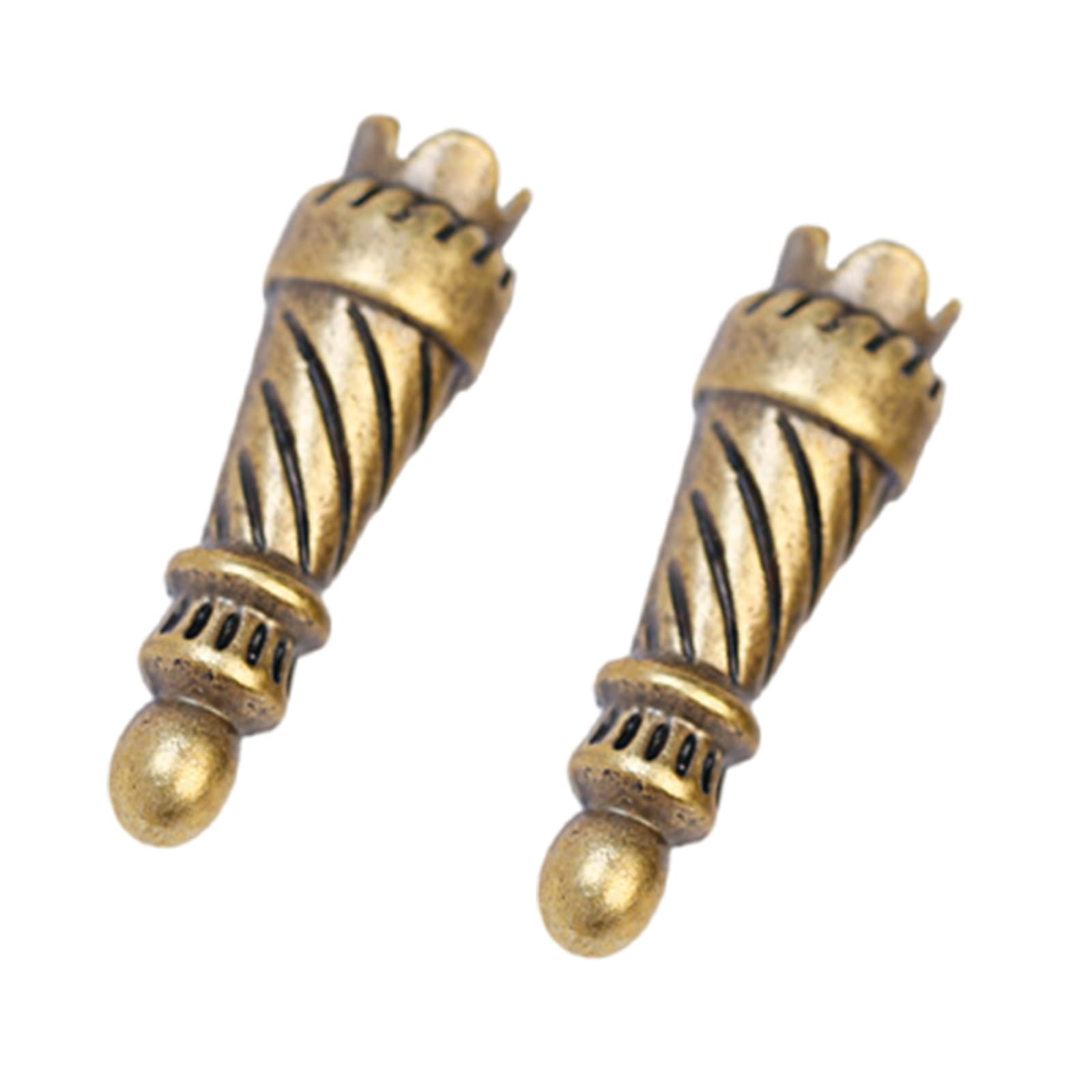 YUXITA Adjustable Clip On Tie Pendant For Men Vintage Bronze Necktie Accessory With Alloy Clasp
