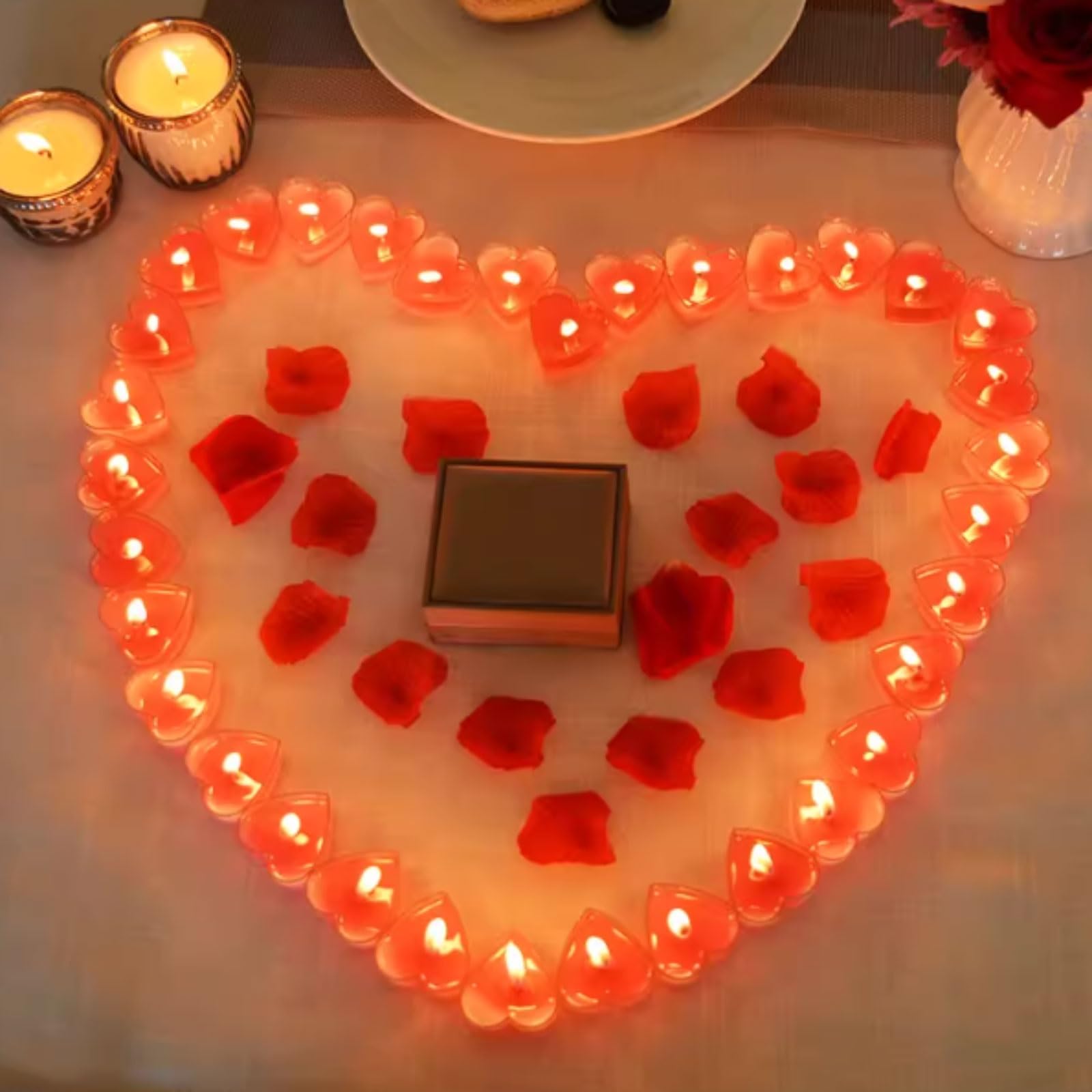 Exquisito Velas de plástico hechas con ghee vegetal Natural y mecha de algodón, Mini vela for vacaciones en casa, relajación y Spa, 30 Uds. meloso(Unscented)