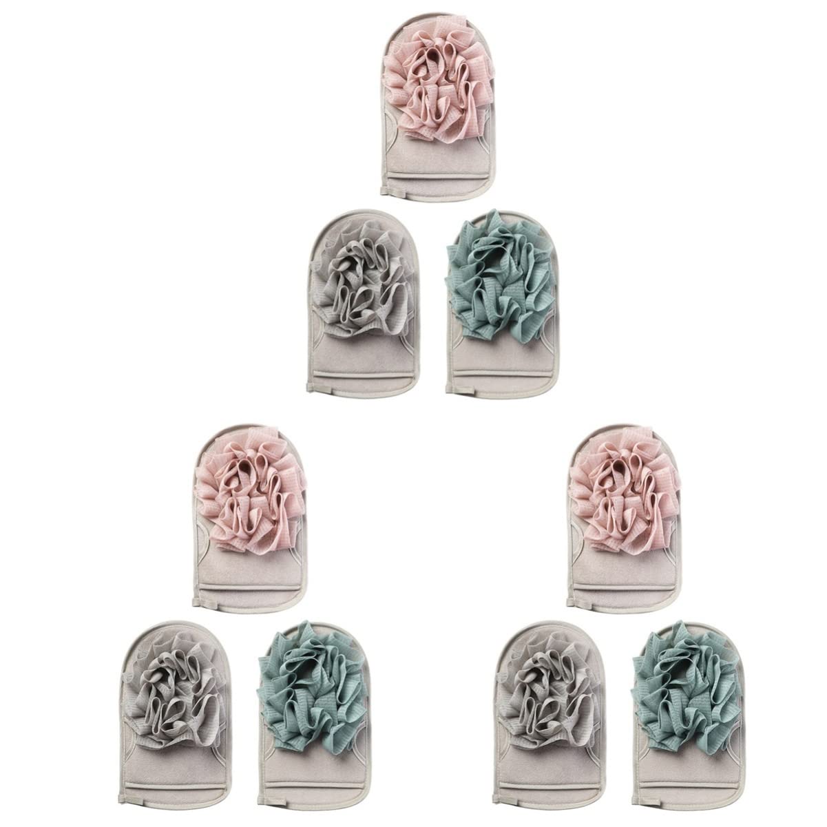 FRCOLOR 9pezzi Guanto Esfoliante Per Doccia Da Vari Guanti Per Bagno Pratici e Confortevoli Per Esfoliare La e Rimuovere Impurità Utilizzabili Per Igiene Quotidiana