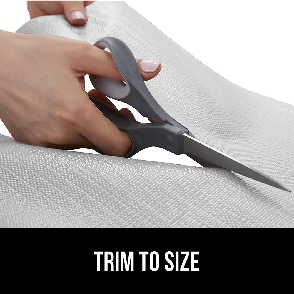 GORILLA GRIP DripGuard Shelf Liner, Non-Adhesive Drawer and Kitchen Cabinet Protector, Strong Grip Slip Resistant Underside, Smooth Surface Liners for Cabinets, Bathroom Closets 17.5x240 In Light Gray