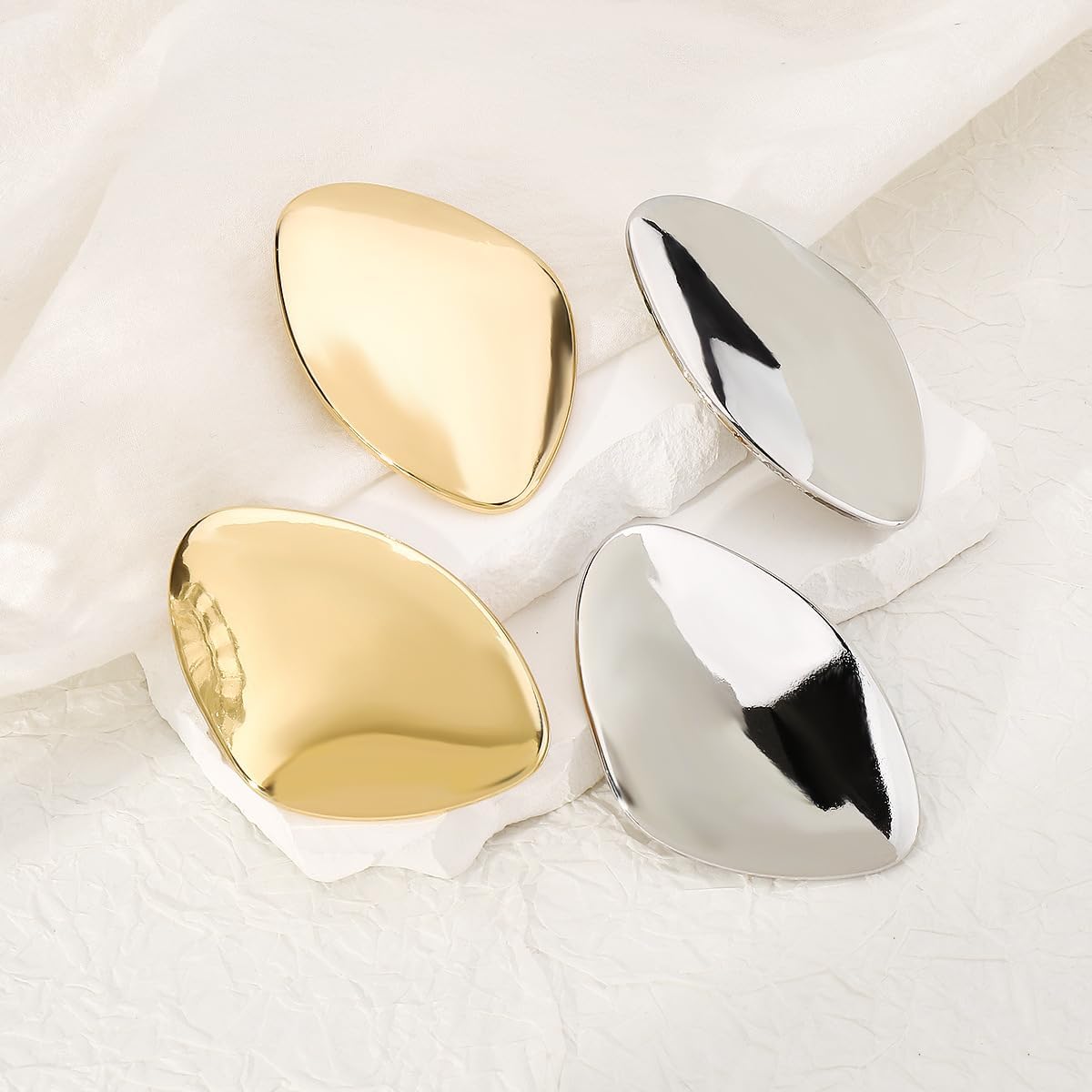 Chunky Gold Earrings for Women Large Chunky Gold Geometric Drop Dangle Statement Earrings Punk Party Jewelry - Image 6