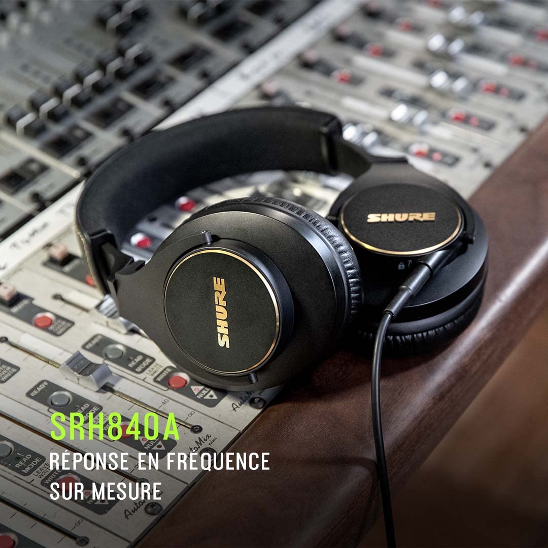 Shure Srh840A Écheur Enreille sur-Earre pour Écoute et Sucherination, Cassement Professionne