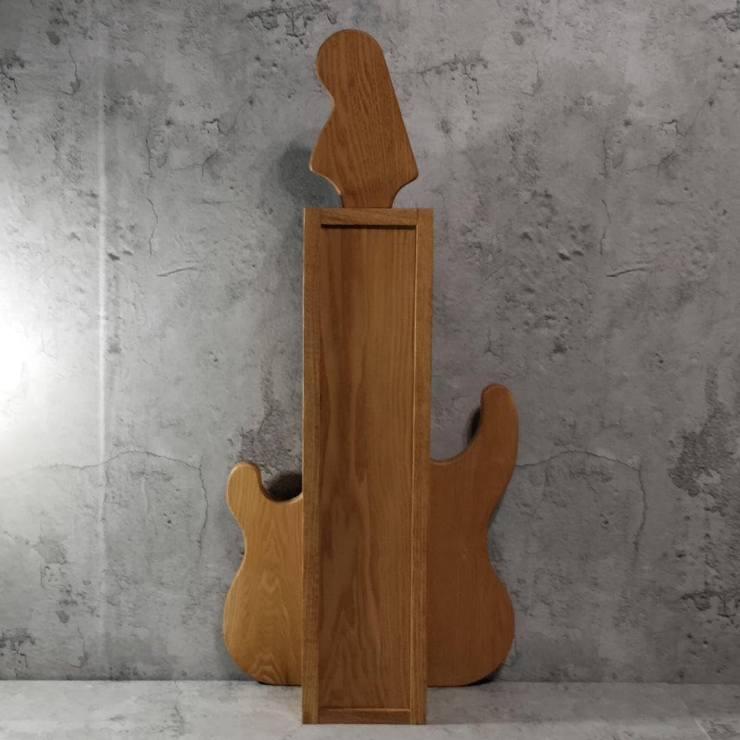 Amazon.co.jp: ギター型 CDラック 収納 棚 無垢材 木製ラック ケース  