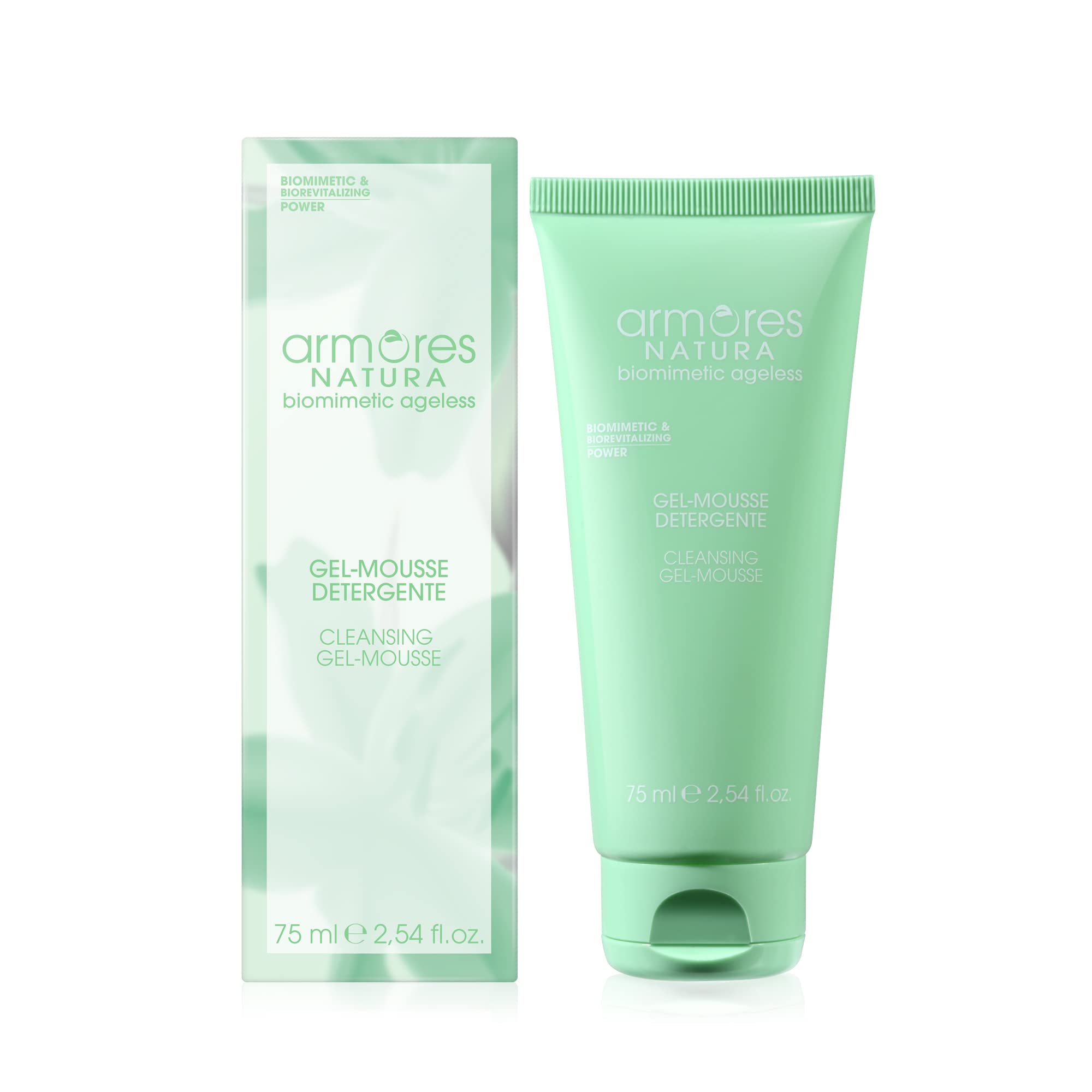 Armores Natura Biomimetic Ageless Reinigungsgel – Für Empfindliche Haut, Mit NMF & Meereslilienextrakt, 50 Ml, Made In Italy