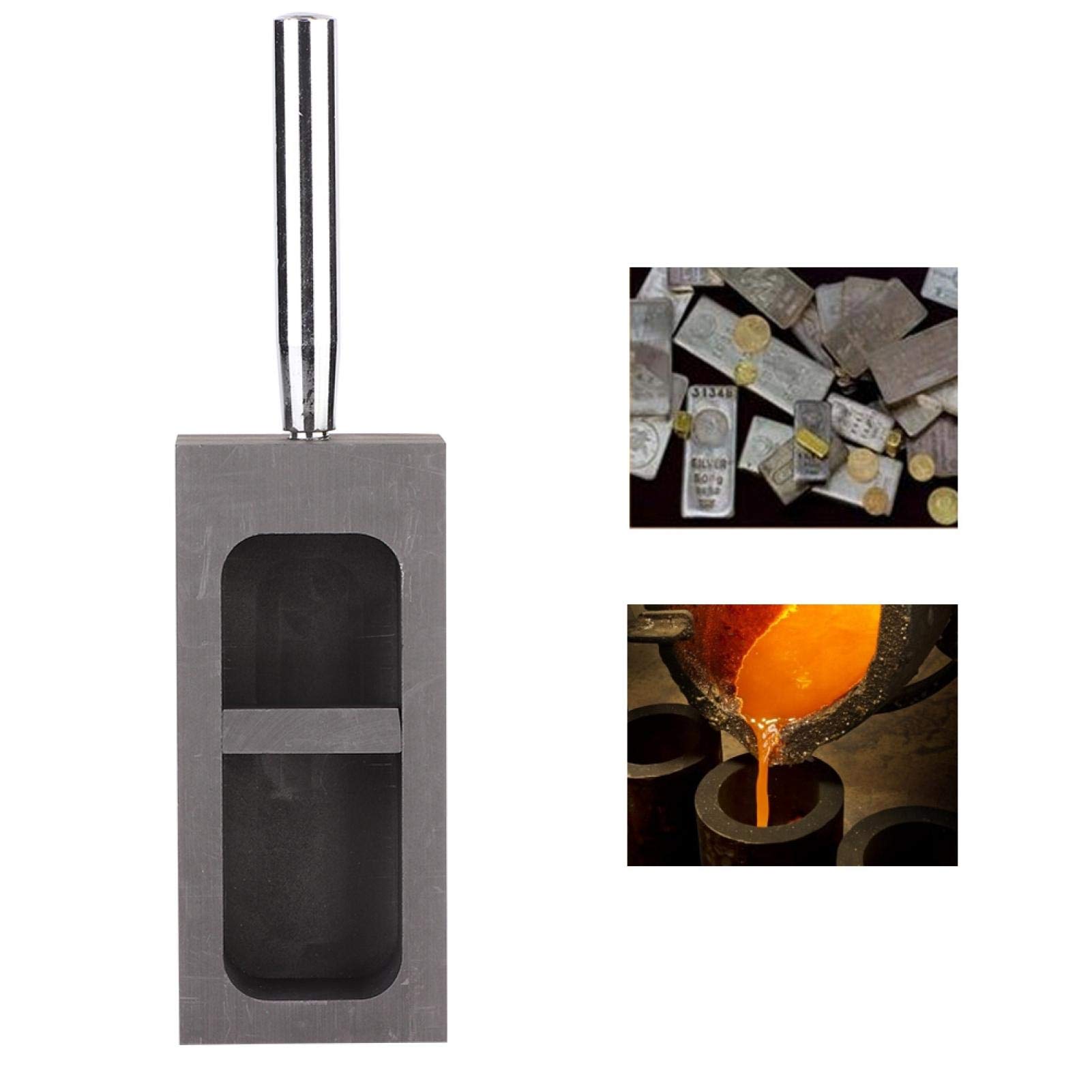 GRAPHITE FOURNAISE COULÉE Fonderie Creuset Fonte Lingot Moule 3KG