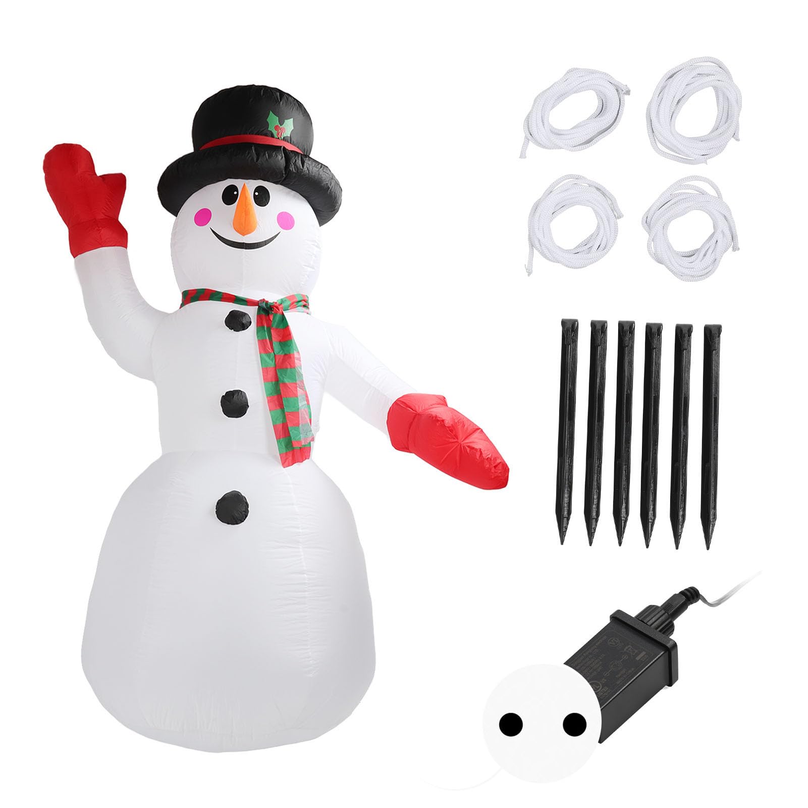 Bonhomme de Neige Gonflable de Noël de 8 Pieds de Haut, avec