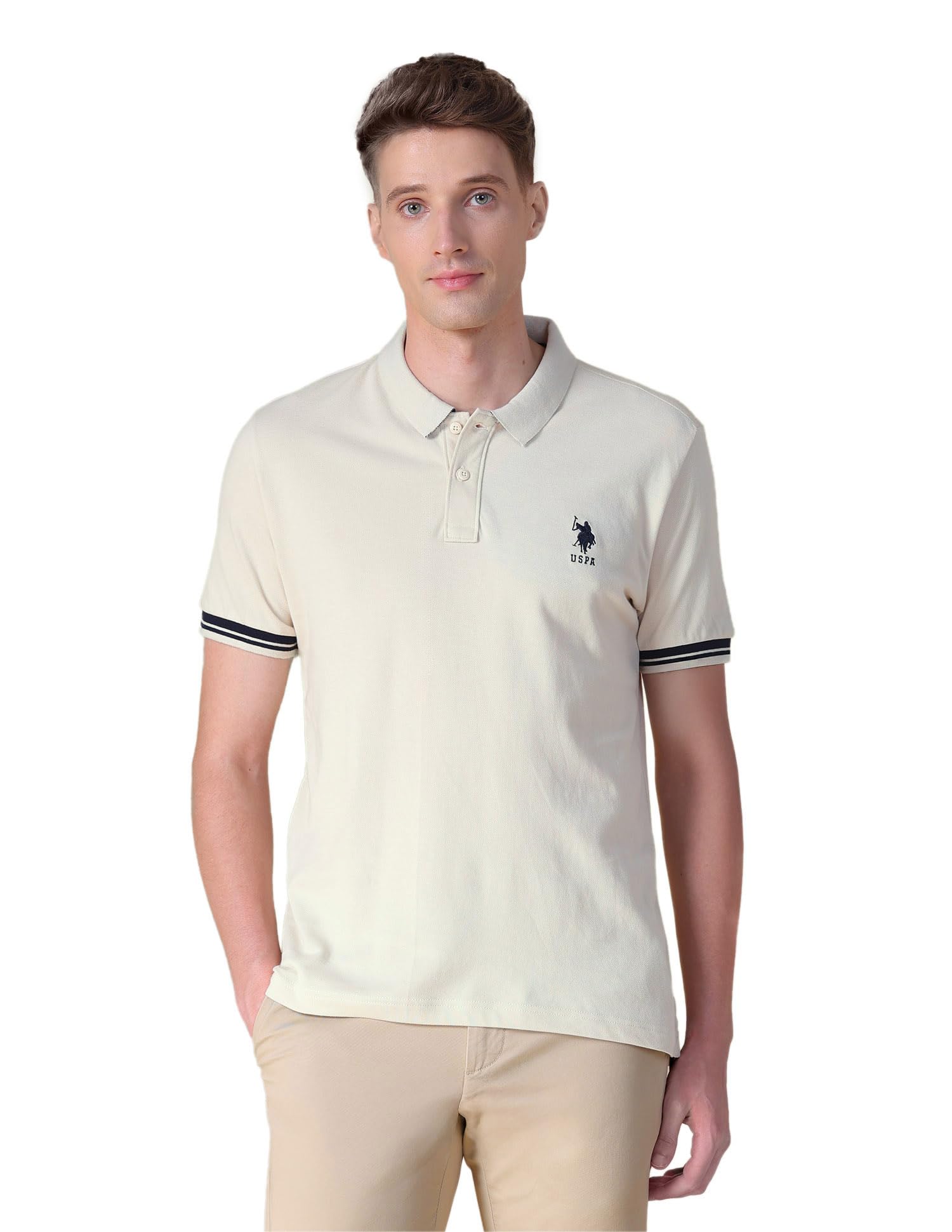 u.s. polo assn. Solid Regular Fit Polo Shirt-picture-42