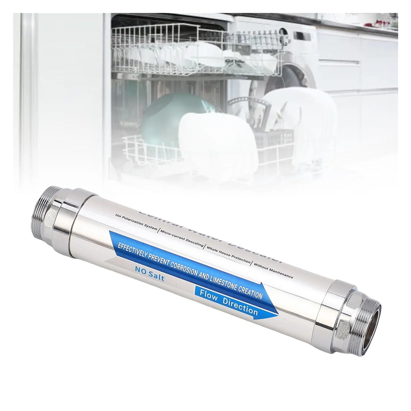 Disincrostante acqua Addolcitore acqua a scala compatta magnetica senza sale | Sistema Tutta la casa for doccia Lavastoviglie Riscaldatore solare 1 pz