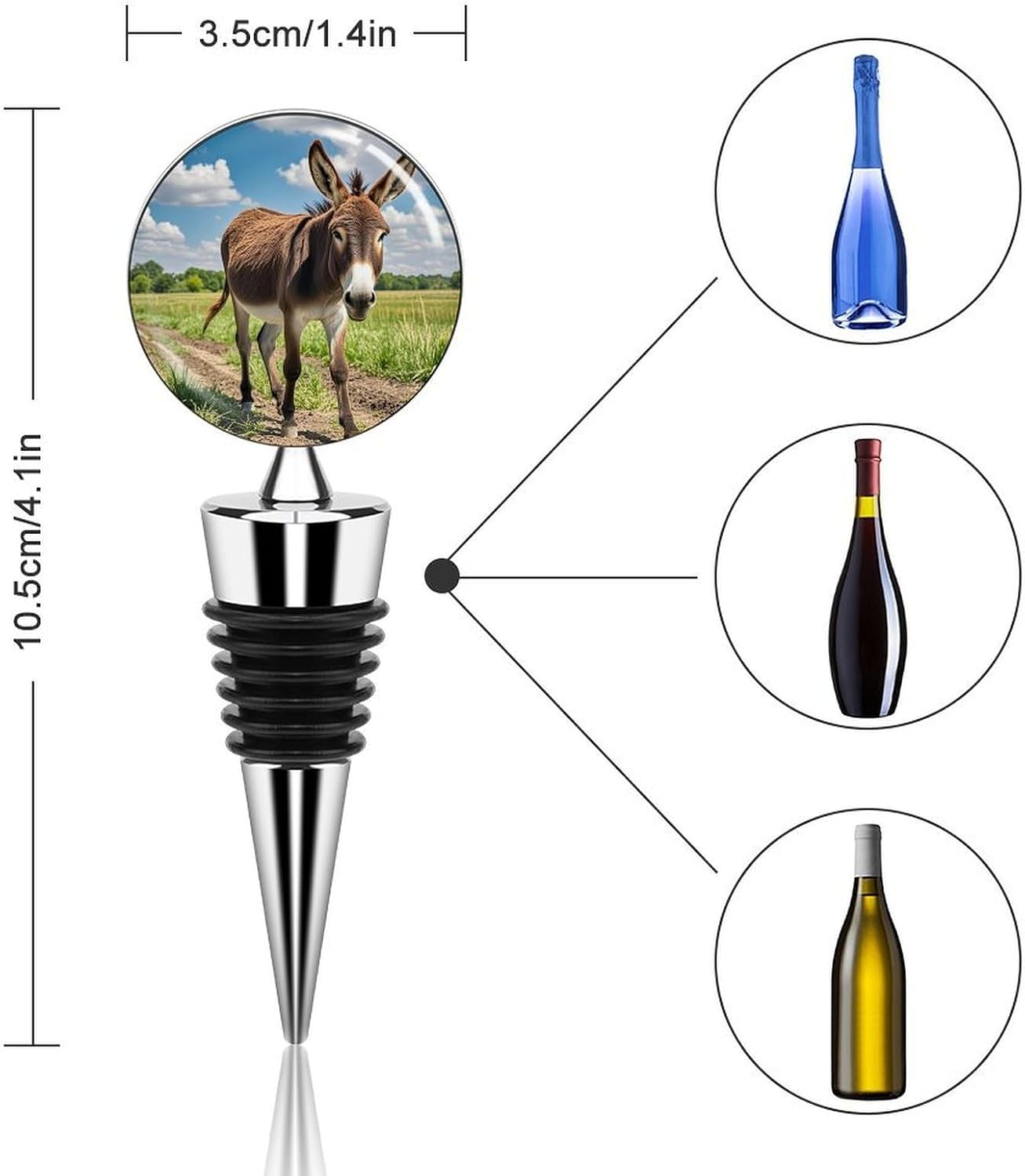 Funny Donkey Wine Bottle Stopper Champagne Stoppers