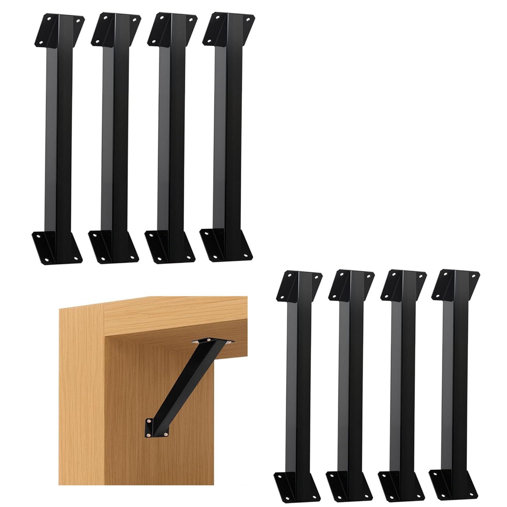 LQSYBHD 45 Degree Angle Support Bracket Pergola Kit Heavy Duty Connector Pergola Hardware Connector Brace Bracket Kit for Gazebos Treehouses Cabins and Patio Kits(Size:8pcs)