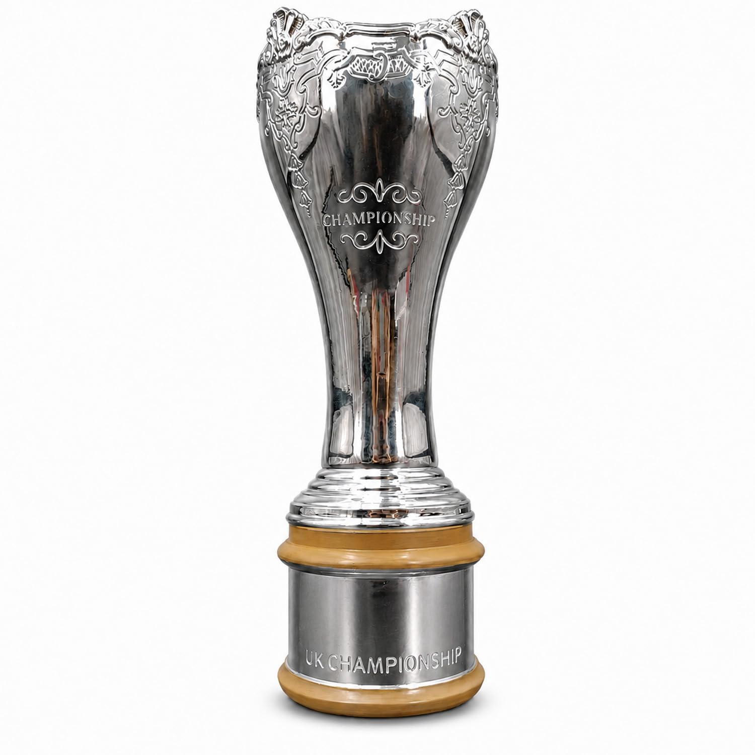 Snooker UK Meisterschaft Trophäe Replica, Billard Sieder Pokal | 40 cm Silberharz Champion, Sportmemorabilia Sammlerstück, Deko für Schreibtisch und Regal, Geschenk für Fans