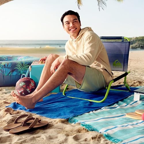 Miniatura 9 de Quiksilver Silla de playa baja, silla plegable ligera, sillas portátiles y duraderas para playa, patio, silla de campamento o eventos deportivos con