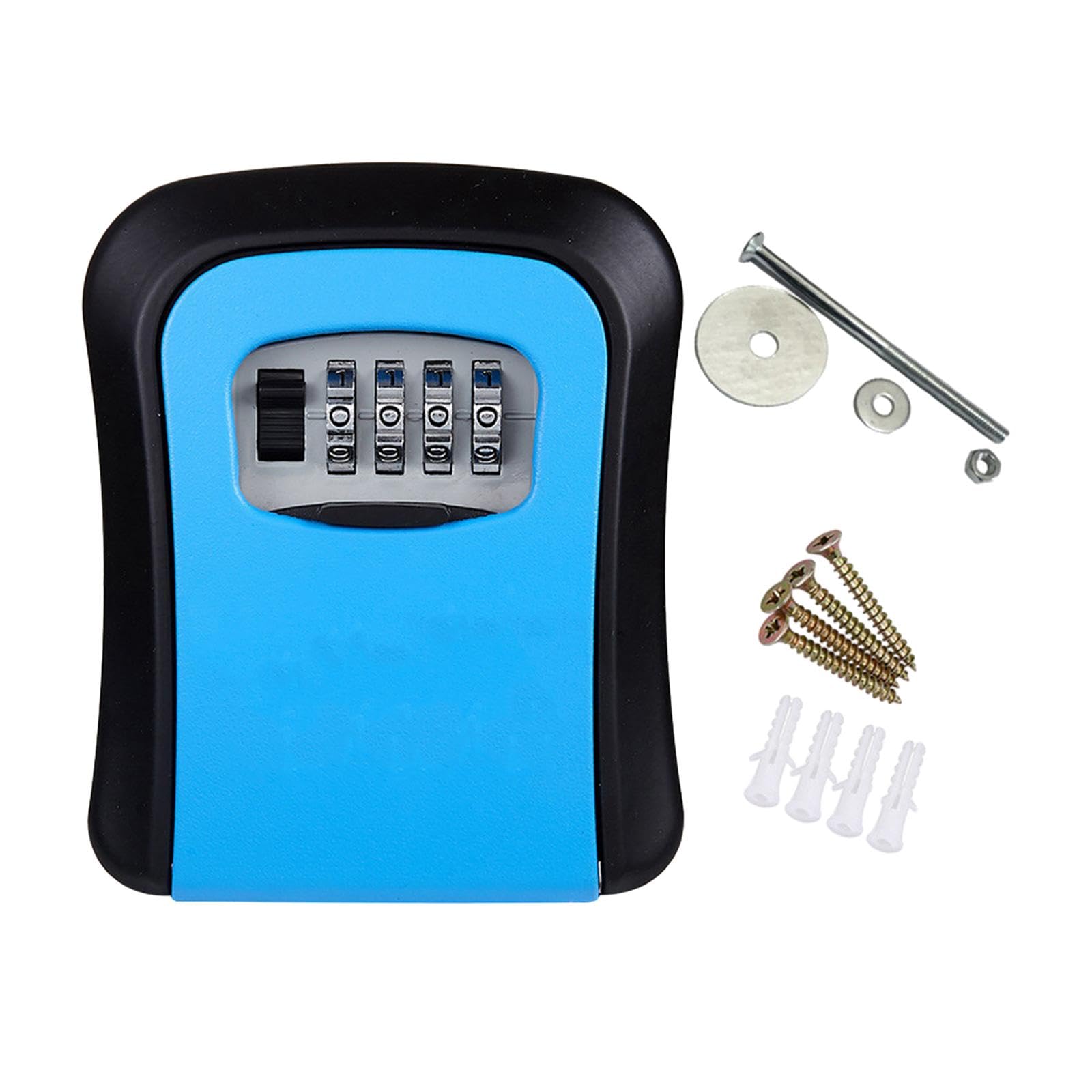 ATORSE™ Key Lock Box Portable Resettable Key Storage Box For Office Outdoor Realtors Blue-picture-18