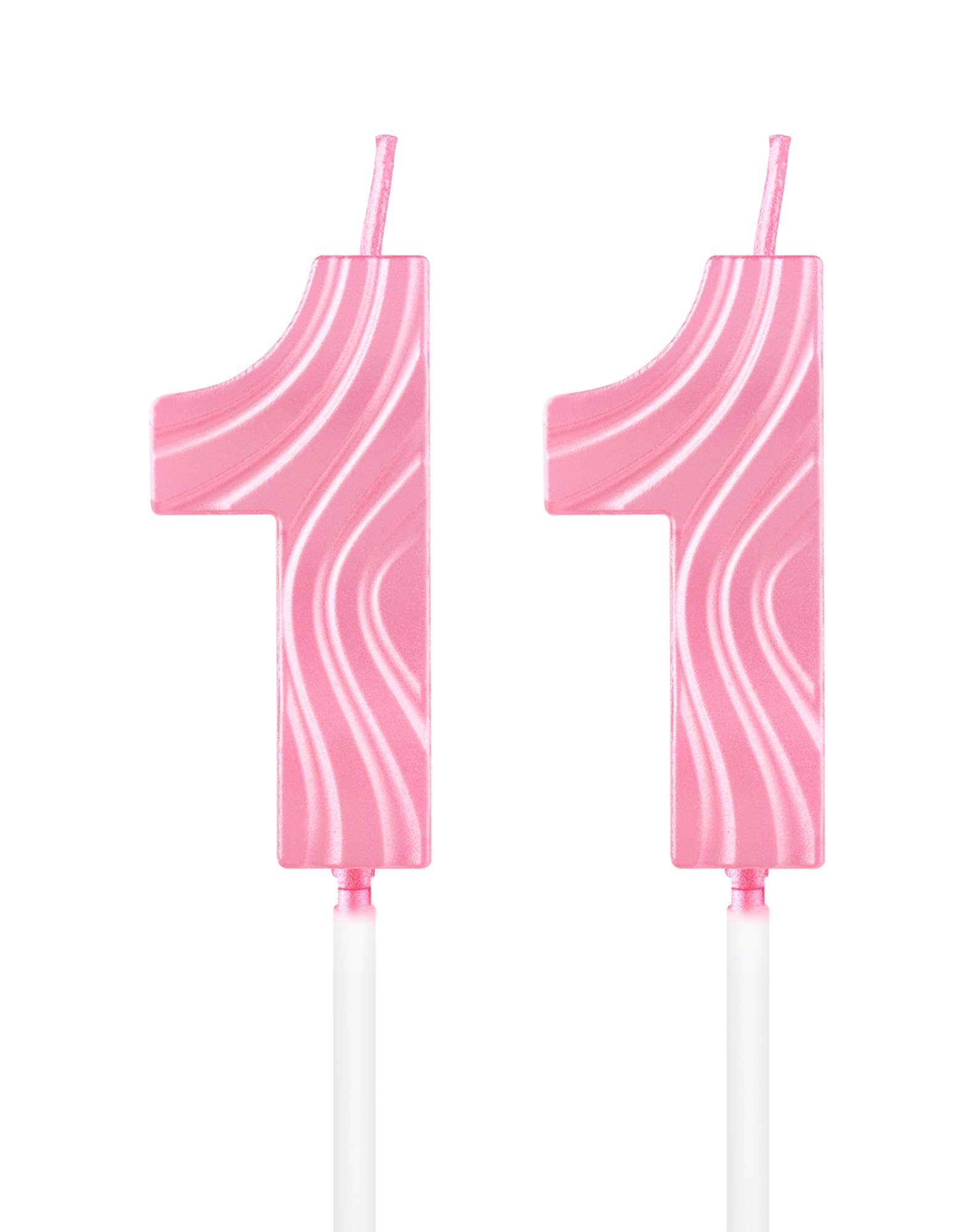 Amazon.com: iNINGER Pink Number Candles,Number 11 Birthday Candle,Pink ...