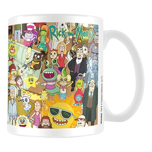 Pyramid MG24860 Rick and Morty Characters Coffee Mug, Porcelain, Multi-Colour