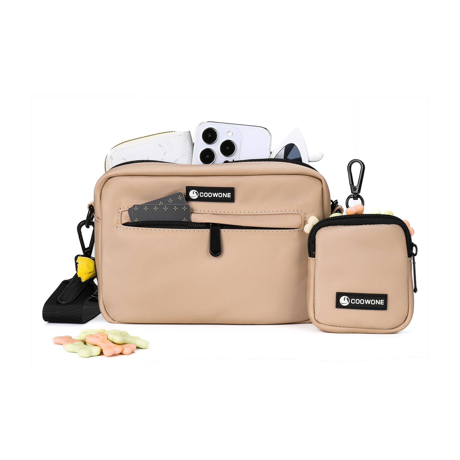 COOWONE Dog Treat Pouch Coffee