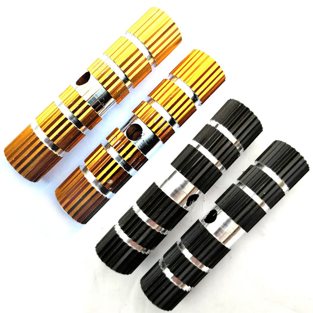 REVHQ 2 Pairs Bike Pedals Axle Foot Rest Pegs Anti-Slip Rear Feet Pedals for BMX Mountain Bike Bicycle Cycling