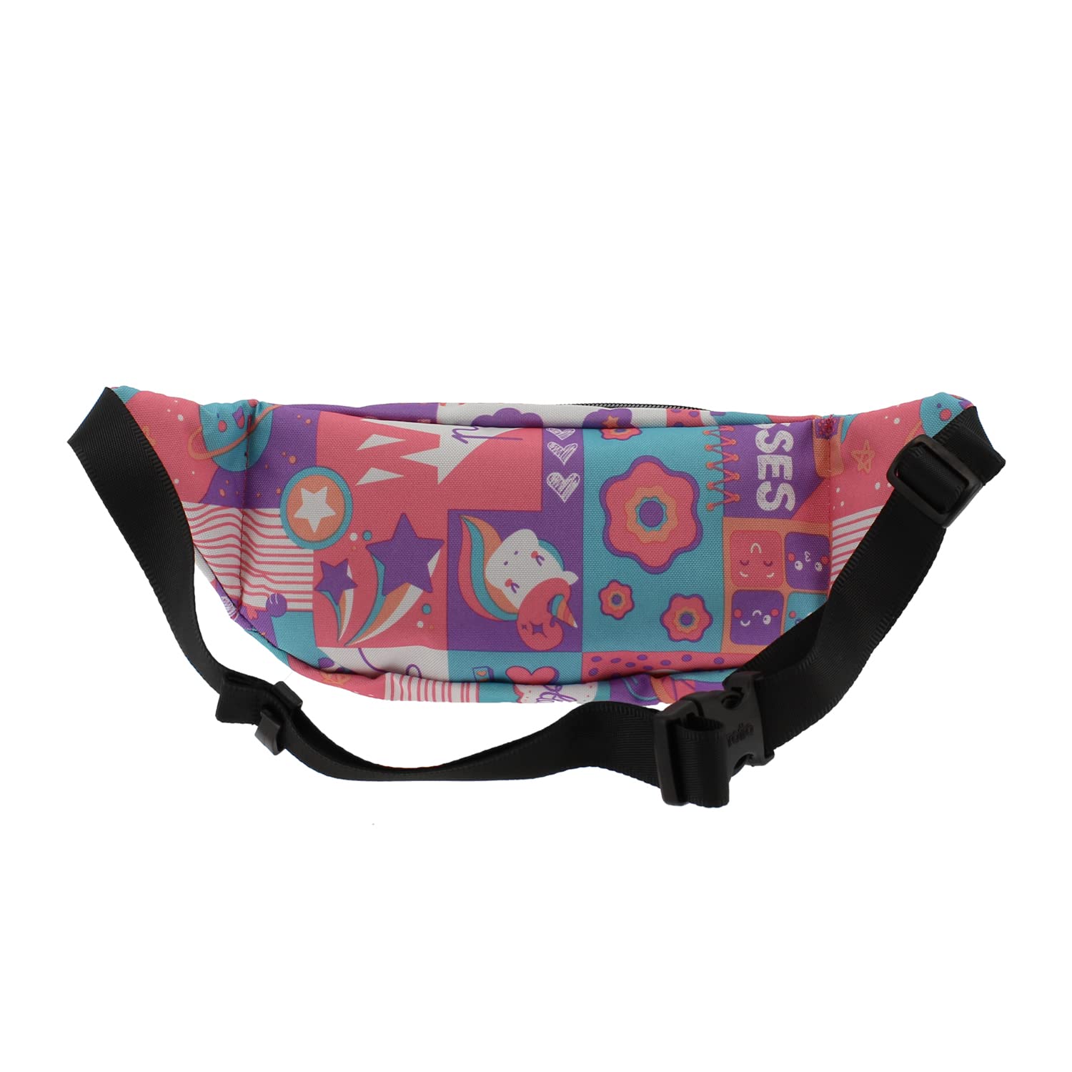TOTTO - Riñonera para Niños, Modelo Gancho, Capacidad 1 L, con 1 Compartimento Principal y 1 Bolsillo Delantero, Tejido Poliéster de Alta Densidad y Calidad, Tira Ajustable, Estampado Helados y Frutas