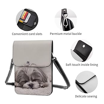 Amazon | [Zateem] スマホ ショルダー 可愛い 寝ているシーズー