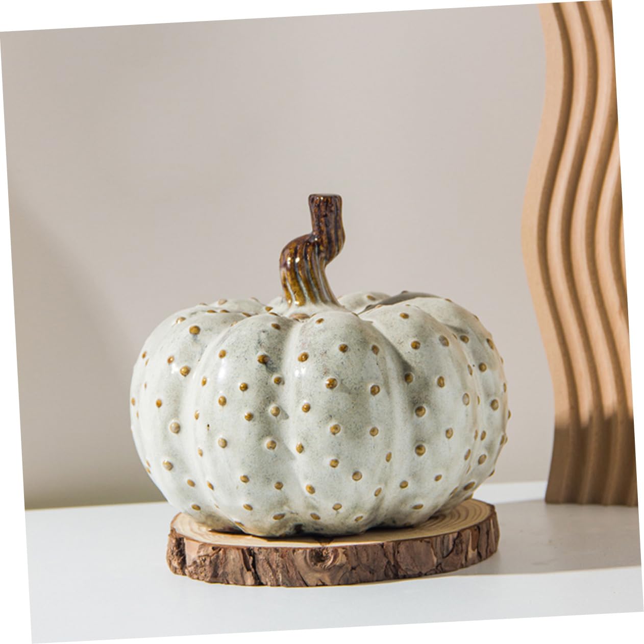Cabilock Keramik Kürbis Deko Realistische Kürbis-Ornament Tischdekoration Keramikkürbis für Herbst und Herbstdeko Kürbis-fotodekoration