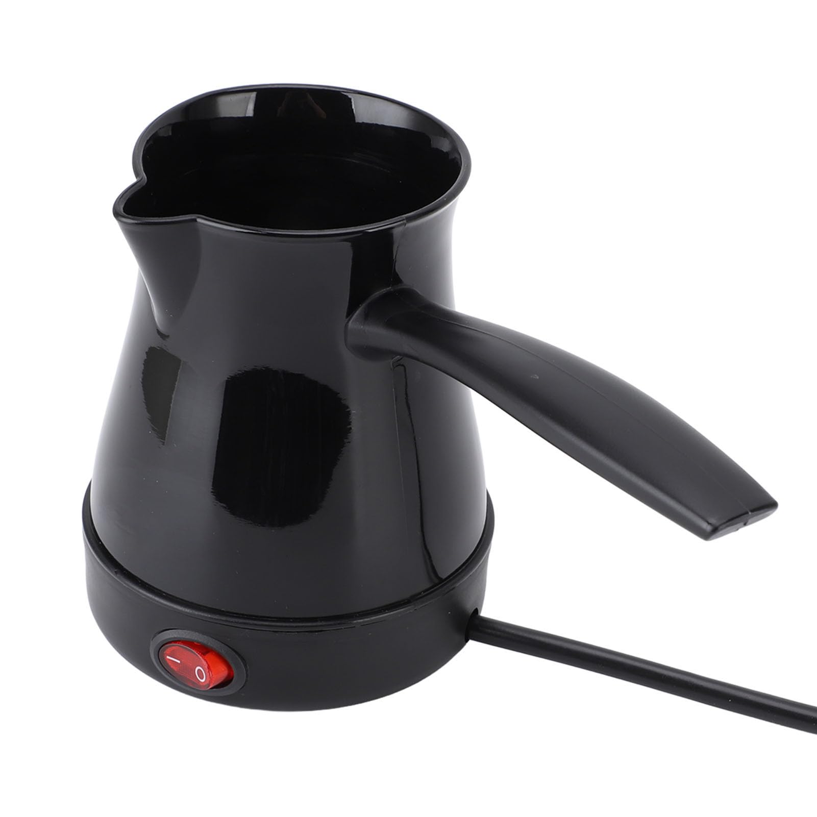 SENECESLI Théière turque électrique, 300 ml, en acier inoxydable, pour la maison et les voyages, noir