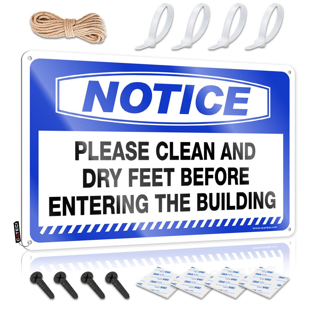 Fzfn Colour Notice Please Clean And Dry Your Feet Before Entering Americana Funny House Decor - Decoration Accessories Hanging Wall Decor(30X40cm)