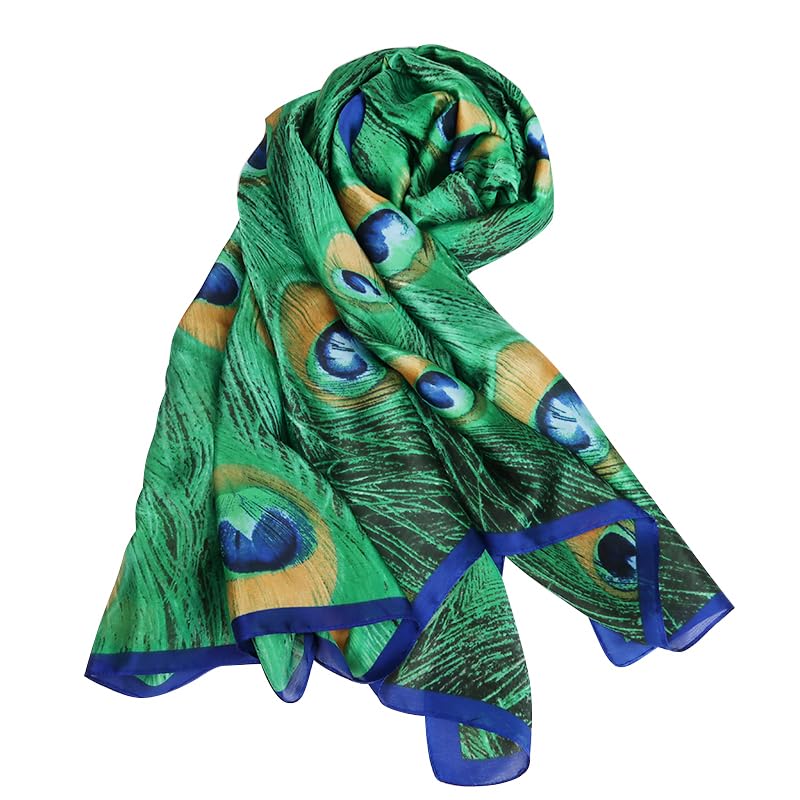 Image of MALINA Women's Polyester Silk Satin Stole Scarf - Soft Lightweight Fashion Wrap, Elegant Floral & Gradient Design, summer stole,Scarf For Women,Premium Stole,Large Size 180x90 cm'