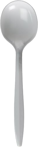 Sunset Cucharas de sopa de plástico de peso medio, 1000 unidades