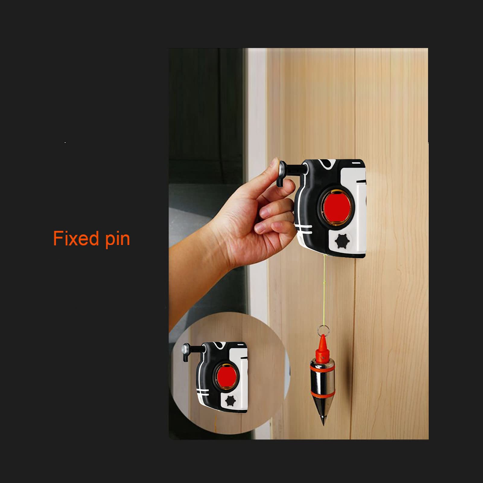 Fil à Plomb Magnétique, 310g Plumb-Rite Bobs à Plomb Magnétiques Avec Cordon à Rappel Automatique De 4,5m, Plumb Bob Setter Outil De Mesure Vertical Pour La D'industrie De Construction