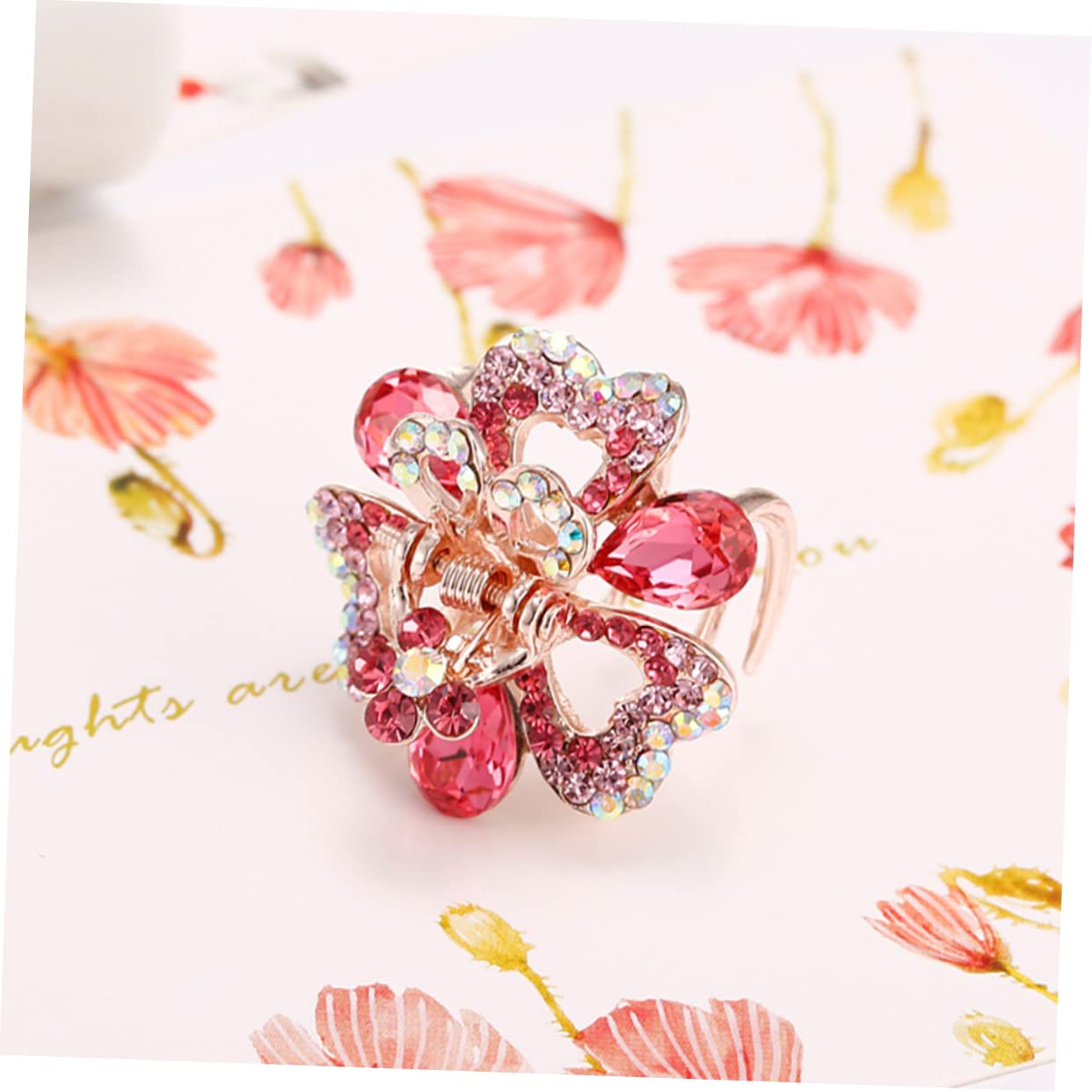 12pezzi Fermagli Per Cristallo e Metallo Design Piccolo Accessori Eleganti Per Donne e Ragazze Colori Rosa Blu e Blu Scuro