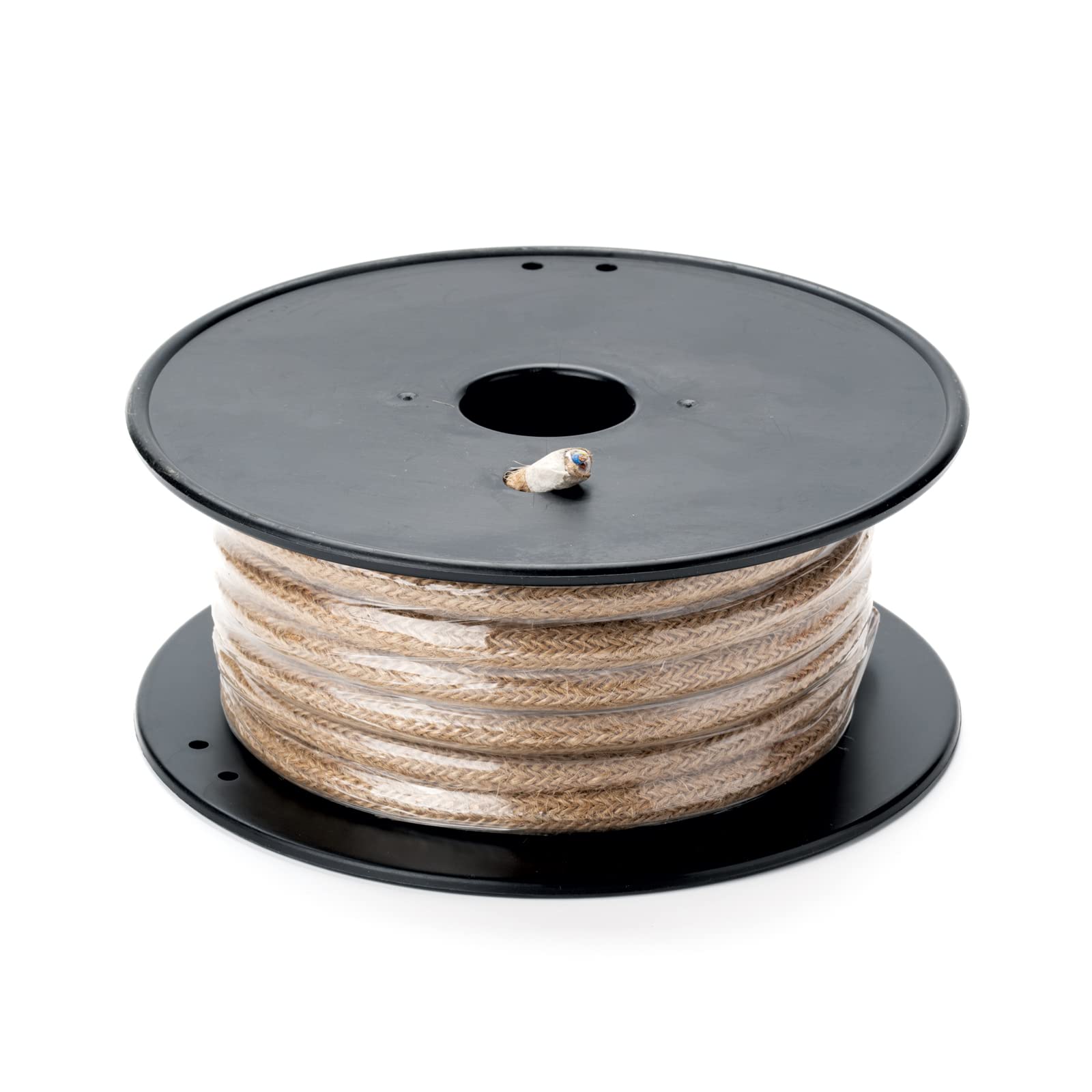 Rouleau de câble en lin de jute - 10 m - Câble textile à 3 fils - 3 x 0,75 mm² - Avec câble de terre - Accessoire de lampe - Câble en plastique - Câble de lampe en chanvre tressé
