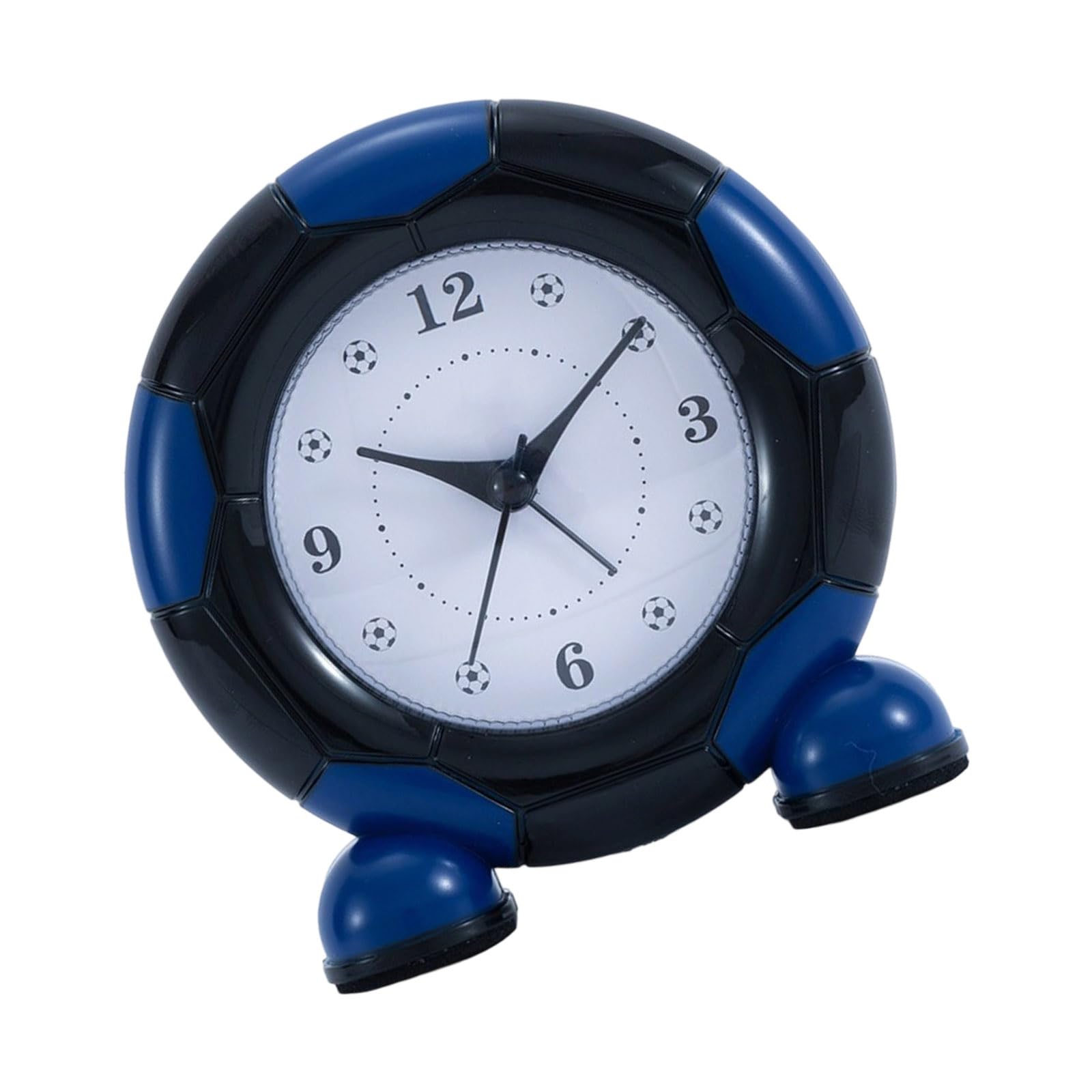 Xjdzineq Modern Soccer Analog Alarm Clock Noiseless Movement Construction Easy Reading Arabic Numerals Battery Operated Quiet Alarm Clock for Bedroom