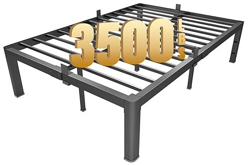 14 Inch King Metal Platform Bed Frame with Round Corner