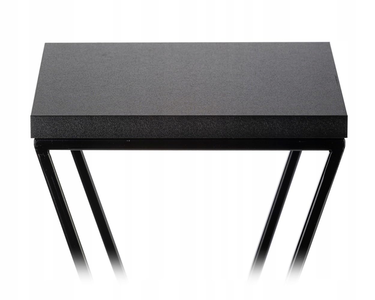 Pflanzenständer Metall 100 cm Hoch - Stabiler und Fester Blumenhocker mit Schwarz MDF-Platte auf Robuste Ständer - Blumenständer zur Dekoration Innenräumen