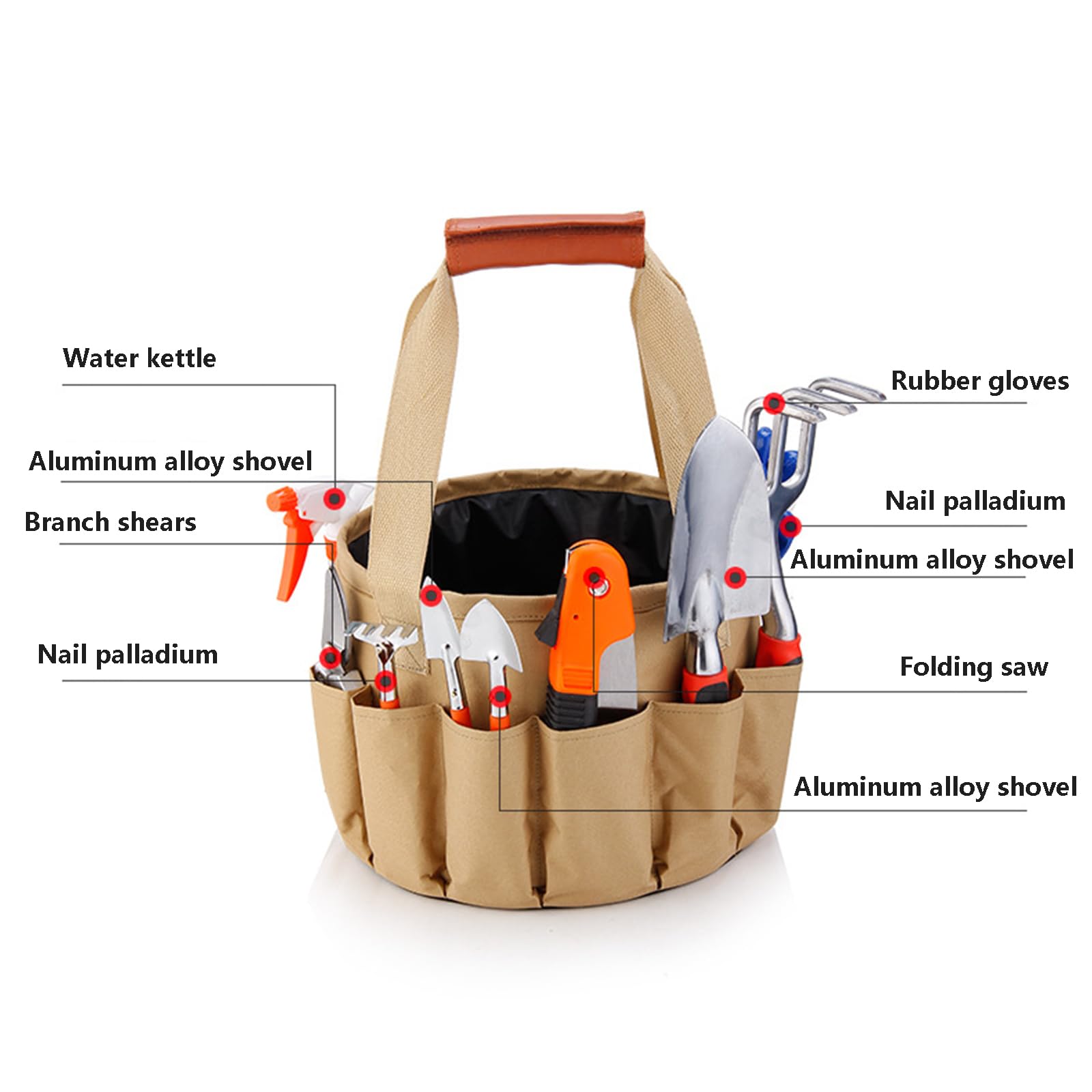 Set Di Attrezzi Da Giardino Kit Strumenti Giardinaggio 10 Pezzi Attrezzi Da Giardino Professionali Con Utensili Manuali Da Esterno Include Cesoie Per Guanti Da Giardino Borsa Portaoggetti