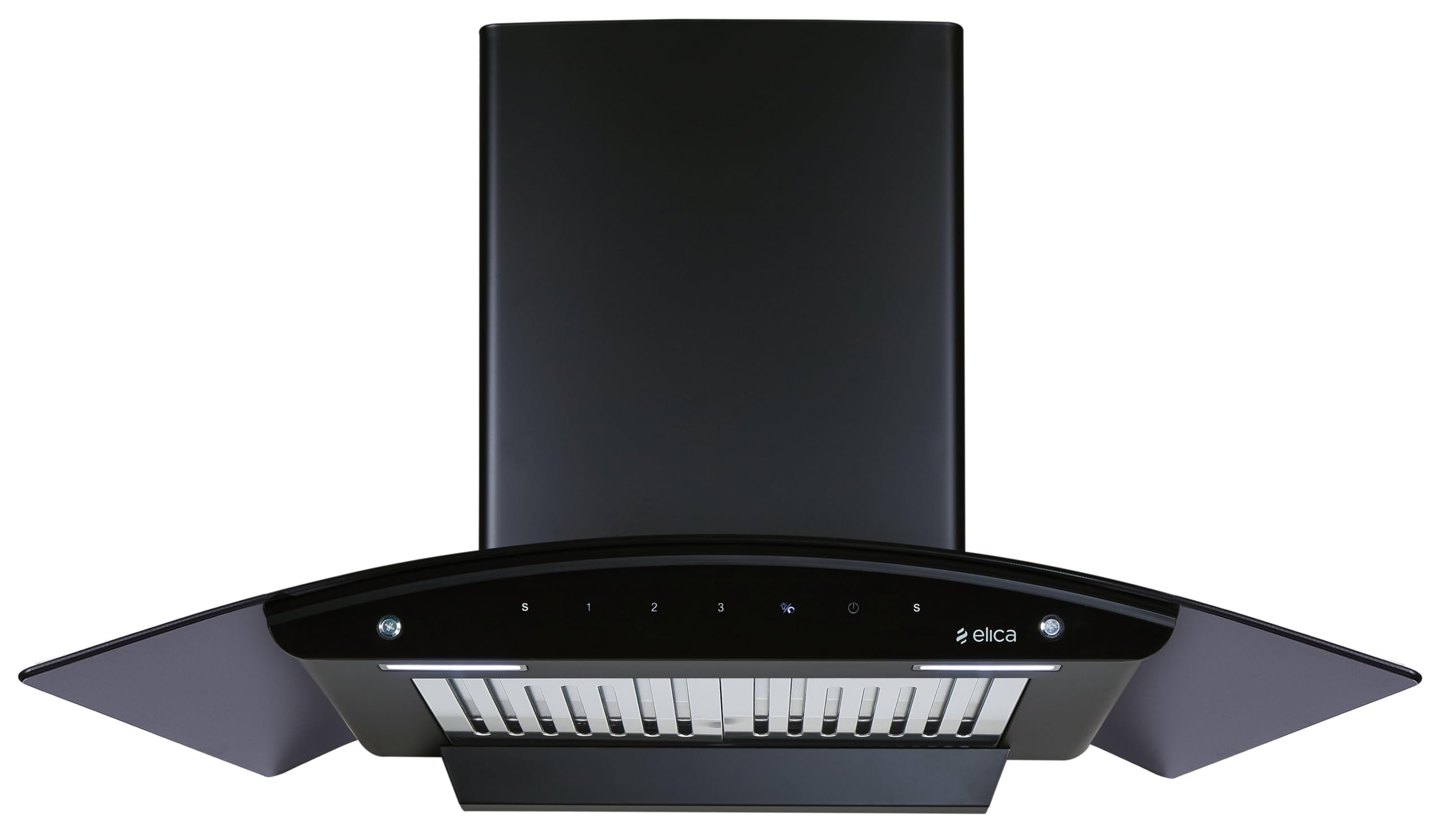 Elica 90cm 1200 m3/hr Baffle Filters Autoclean Kitchen Chimney with 10 Years Motor & 5 Years Comprehensive Warranty | BF 900 SLIM HAC MS NERO | Black | Touch Control with Motion Sensor Control