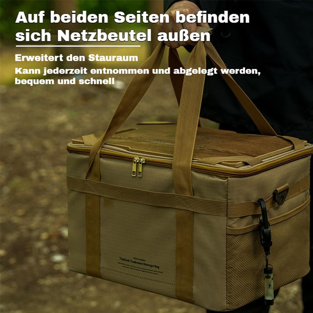 Camping Aufbewahrungstasche Mit Riesigem FassungsvermöGen, 30l/42l Campingbox, Camping Tasche, Faltbarer Organizer Campingboxen FüR Strand, Wander Und Outdoor
